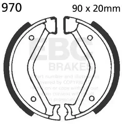 Goedkoop EBC - 970 - Brake Shoes - Hoge kwaliteit en betrouwbaarheid