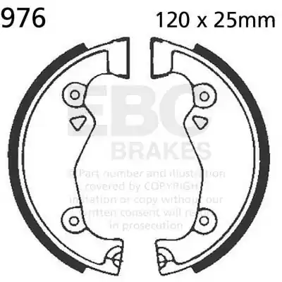 EBC - 976 - Brake Shoes - Hoogwaardige remvoering Finale Uitverkoop