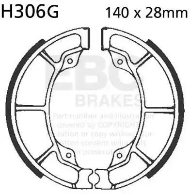 Meest Verkocht EBC - H306G - Brake Shoes - Hoge kwaliteit remschoenen