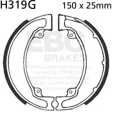 EBC - H319G - Brake Shoes - Compatibel met diverse voertuigen Rechtstreeks Van De Fabrikant