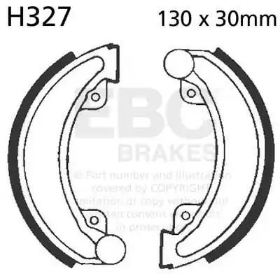 Authentiek EBC - H327 - Brake Shoes - Hoge kwaliteit remschoenen