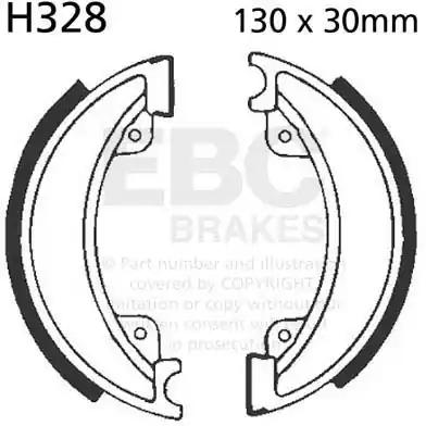 Korting EBC - H328 - Brake Shoes - Hoogwaardige remvoering