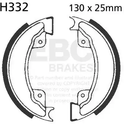 EBC - H332 - Brake Shoes - Kwaliteitsonderdeel Laatste Versie