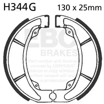 EBC - H344G - Brake Shoes - Geschikt voor diverse voertuigen Laatste Versie