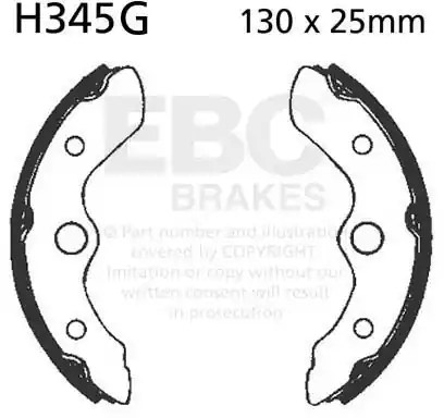 Direct Beschikbaar EBC - H345G - Brake Shoes - Kwaliteit en Betrouwbaarheid