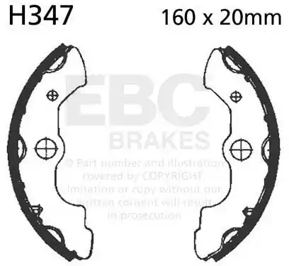Handgemaakt EBC - H347 - Brake Shoes - Veelzijdig en betrouwbaar