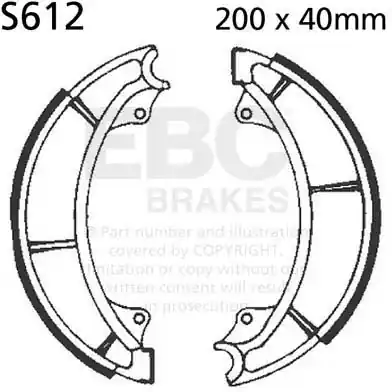 Goedkoop EBC - S612 - Brake Shoes - Geen specifieke merken of modellen