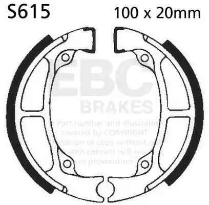 EBC - S615 - Brake Shoes - Compatibiliteit zonder specifieke merken Direct Beschikbaar