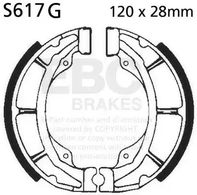 EBC - S617G - Brake Shoes - Geschikt voor diverse voertuigen Beste Prijs