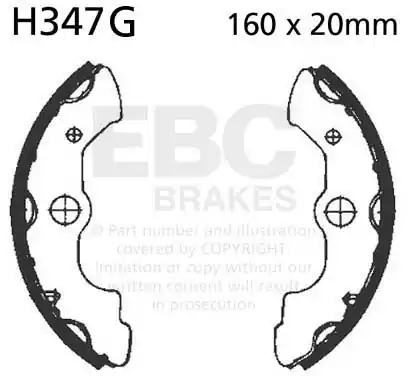 Lage Prijs EBC - H347SG - Brake Shoes - Geen specifieke modellen