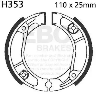 Modern EBC - H353 - Brake Shoes - Geschikt voor diverse voertuigen