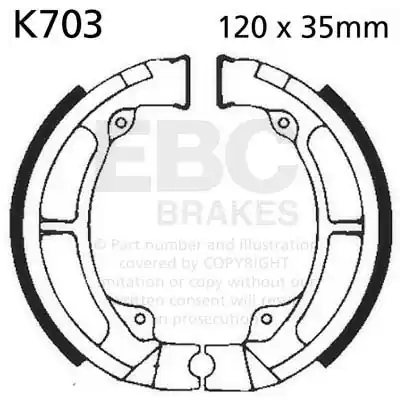 Limited Edition EBC - K703 - Brake Shoes - Compatibiliteit: Universeel