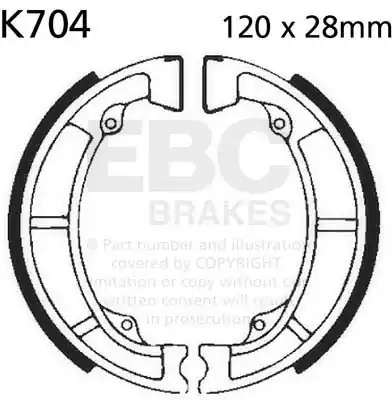 EBC - K704 - Brake Shoes - Geen specifieke merken Flitsaanbieding