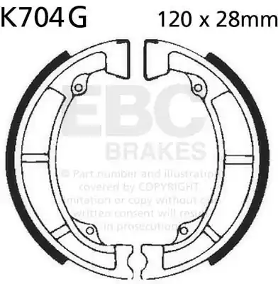 EBC - K704G - Brake Shoes - Compatibel met diverse voertuigen Speciale Aanbieding