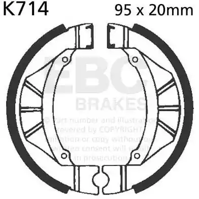 Lage Prijs EBC - K714 - Brake Shoes - Geschikt voor diverse voertuigen