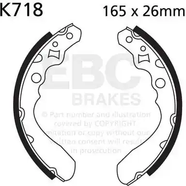 Finale Uitverkoop EBC - K718 - Brake Shoes - Kwaliteit en Betrouwbaarheid