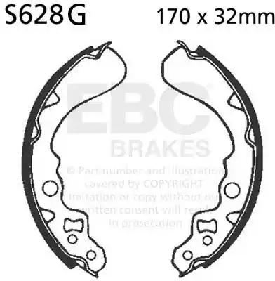Professioneel EBC - S628G - Brake Shoes - Kwaliteit en Betrouwbaarheid