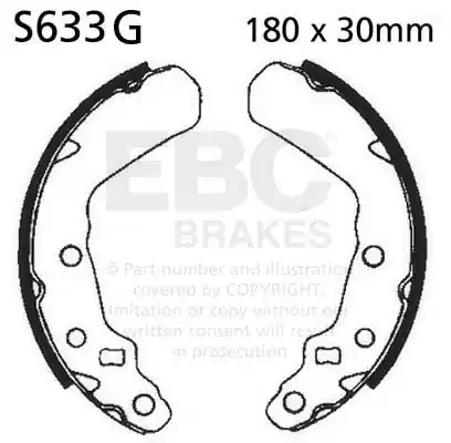 Laatste Kans EBC - S633G - Brake Shoes - Geschikt voor diverse voertuigen