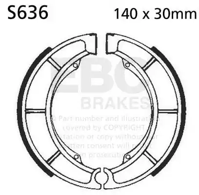 EBC - S636 - Brake Shoes - Hoogwaardige remschoenen Seizoensaanbieding