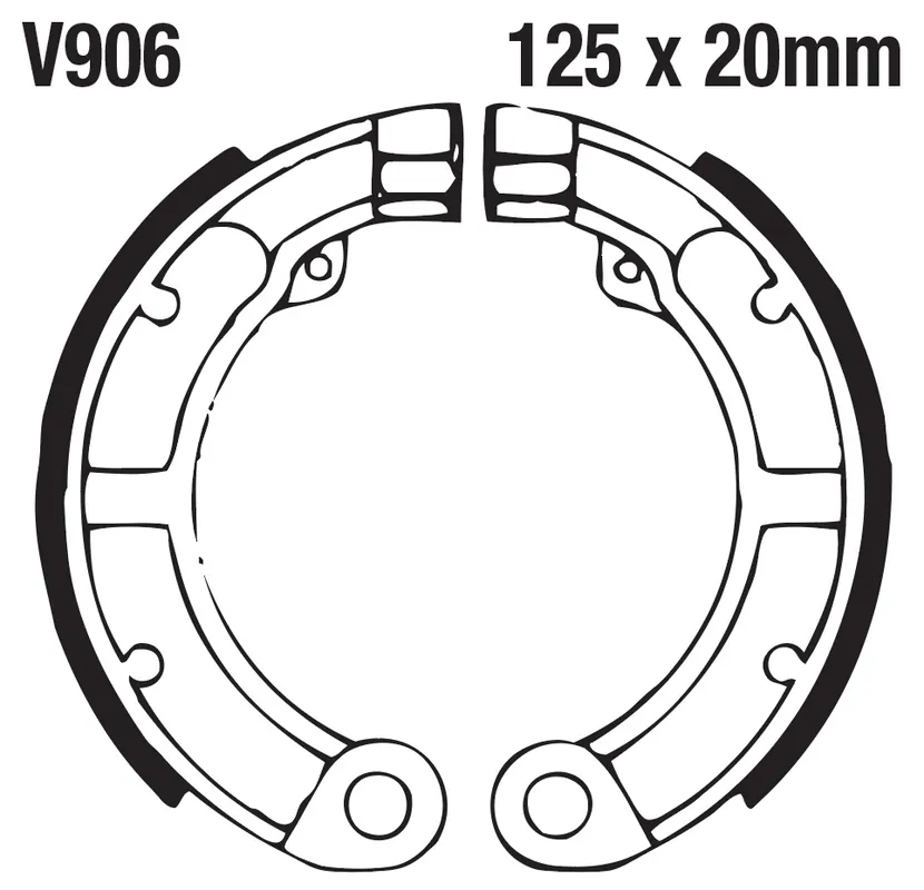 EBC - V906 - Brake Shoes - Kwaliteit en Betrouwbaarheid Express Levering