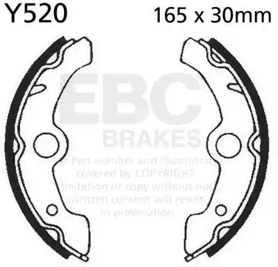 Korting EBC - Y520 - Brake Shoes - Compatibiliteit met diverse voertuigen