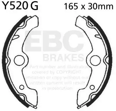 EBC - Y520G - Brake Shoes - Hoge kwaliteit remschoenen Ambachtelijk