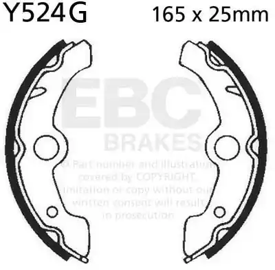 EBC - Y524G - Brake Shoes - Compatibel met diverse voertuigen Betrouwbaar