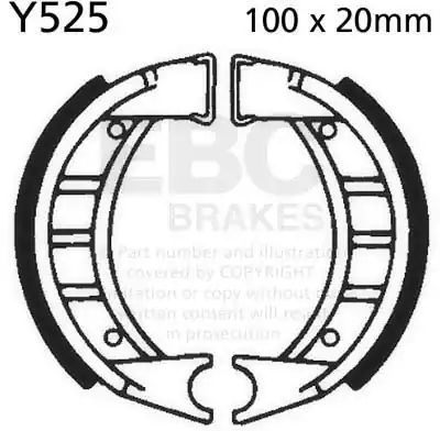 EBC - Y525 - Brake Shoes - Compatibiliteit: Geen specifieke merken of modellen Seizoensaanbieding