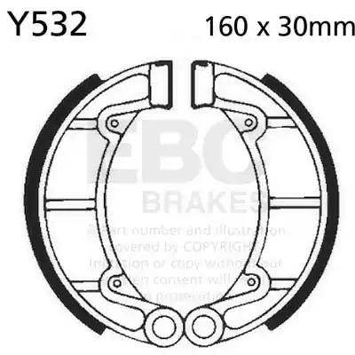 EBC - Y532 - Brake Shoes - Compatibiliteit: Universeel Direct Beschikbaar
