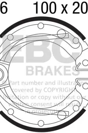EBC - Y536 - Brake Shoes - Kwaliteit en betrouwbaarheid Ambachtelijk