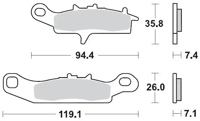 Direct Verzonden MOTO MASTER - 095411 - Brake Pads - Sinter Racing Off Road