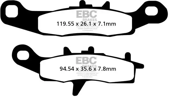 Wereldwijde Verzending EBC - FA349R - Brake Pads - Sintered R