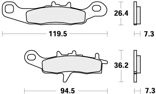 Favoriet SBS - 726CS - Brake Pads - Organic Off Road