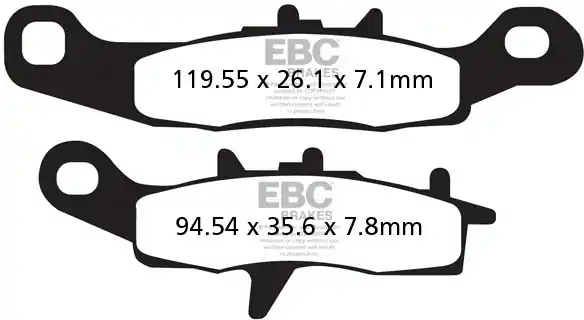 EBC - FA258TT - Brake Pads - Organisch Rechtstreeks Van De Fabrikant