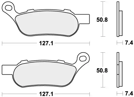 Snelle Levering SBS - 854H.CT - Brake Pads - Organic