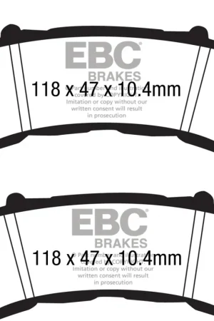 Koopje EBC - SFA388 - Brake Pads - Organic Remblokken