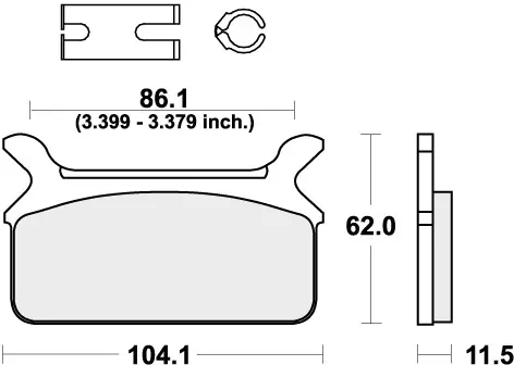 SBS - 668H.HF - Brake Pads - Organic Favoriet