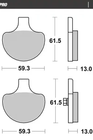 MOTO MASTER - 415004 - Brake Pads - RoadPro Ceramic Goedkoop