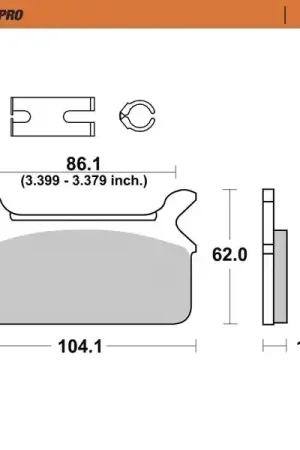 Handgemaakt MOTO MASTER - 414702 - Brake Pads - Sinter Rear