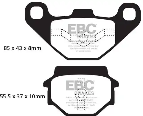 Koop Vandaag EBC - FA251 - Brake Pads - Organic Disc Pad Set