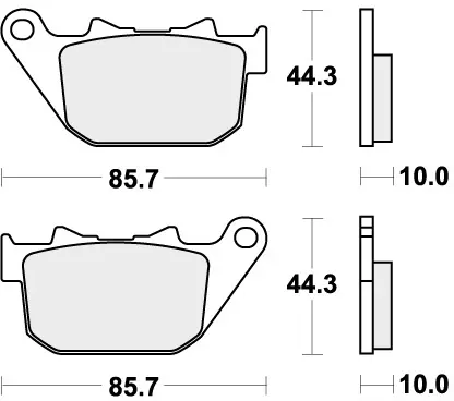 Plaats Bestelling SBS - 808HHF - Brake Pads - Organic