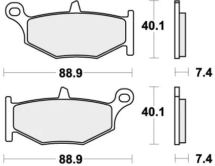SBS - 833RQ - Brake Pads - Organisch Racing Hoge Kwaliteit