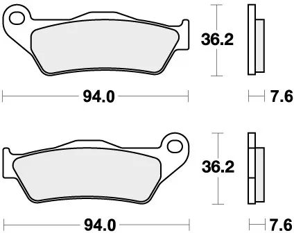 SBS - 671HHF - Brake Pads - Organisch Exclusieve Aanbieding