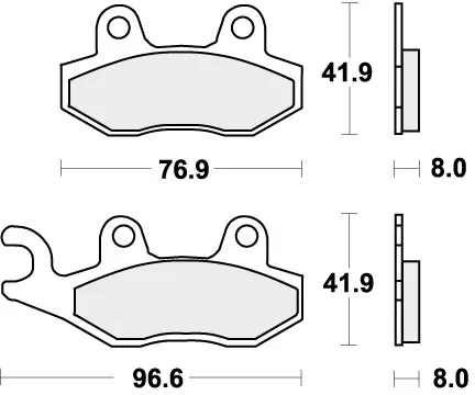 SBS - 611PSI BRAKE PADS SINTER - Brake Pads - SINTER Snelle Levering