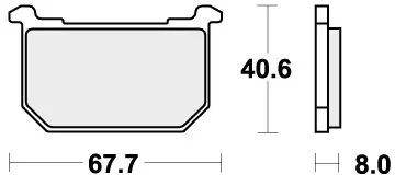 Trendy SBS - 539DCC - Brake Pads - Organic Racing - Road Racing