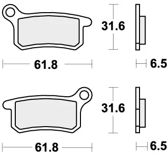 SBS - 783CS BRAKE PAD CARBON OFFROAD - Remblok - Offroad gebruik Voordeelprijs