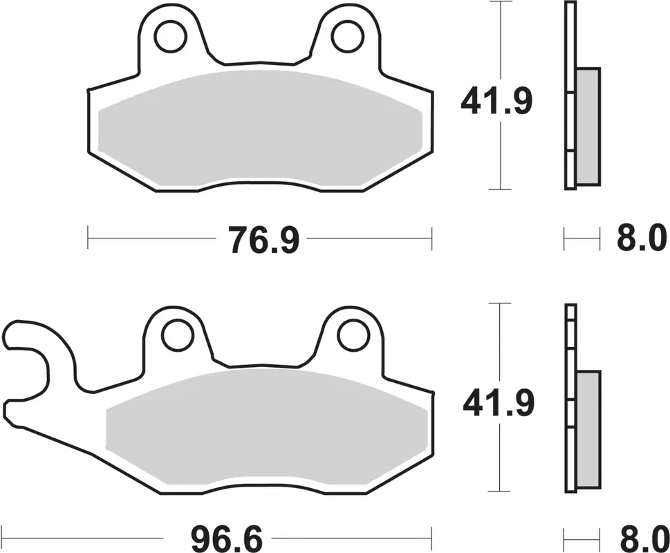 SBS - 197HF BRAKE PADS ORGANIC - Brake Pads - STREET Op = Op