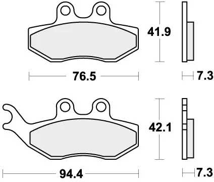 SBS - 774HF - Brake Pads - Organic Street Express Levering