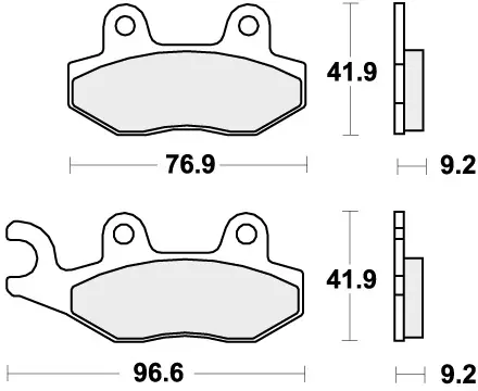 SBS - 713HF - Brake Pads - Organic - Street Finale Uitverkoop