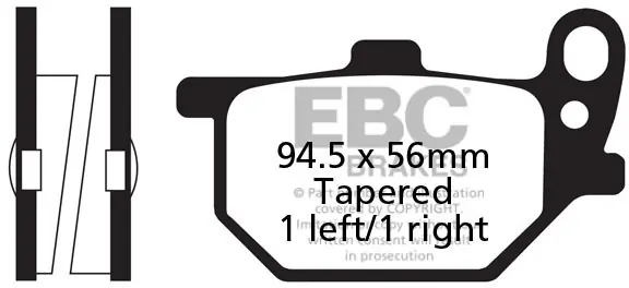 EBC - FA 61V - Brake Pads - Semi Sintered Wereldwijde Verzending